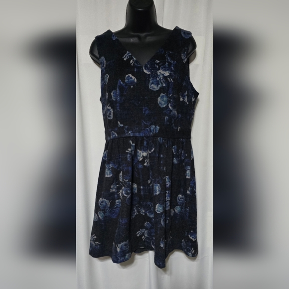 Thakoon Dresses & Skirts - Thakoon Blue Plaid Floral Garden Fit & Flare Sweater Dress/Jumper - Women's 10